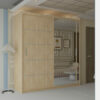 Quebec Double Sliding Door Wardrobe - Oak 150cm