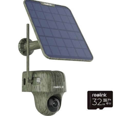 REOLINK Go Ranger PT 4K Ultra HD 4G Wildlife Camera with Solar Panel - Green, Green