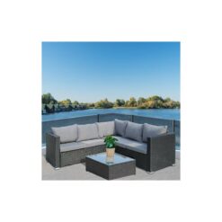 Rattan Furniture Set RFS08 Black - Birchtree