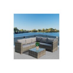 Rattan Furniture Set RFS08 Grey - Birchtree