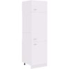 Refrigerator Cabinet White 60x57x207 cm Engineered Wood Vidaxl