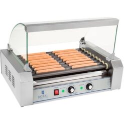 Royal Catering - 1800W Hot Dog Sausage Machine Commercial Hotdog Grill Rollers Stainless Steel