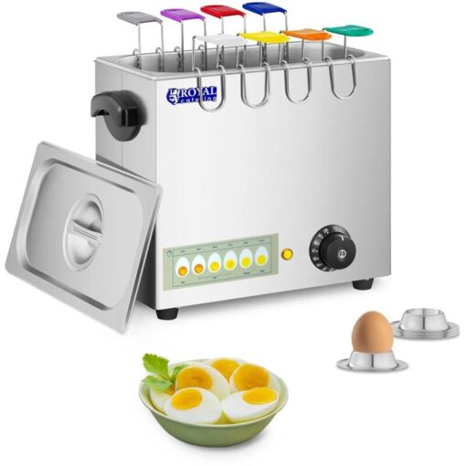 Royal Catering - Egg Boiler Electric Egg Cooker Fits 8 Eggs Stainless Steel Maker For Boiled Egg