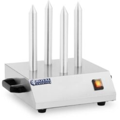 Royal Catering - Hot Dog Bun Toaster Professional Bun 4 Hot Dog Buns 4 Skewers 200 w 145 °c