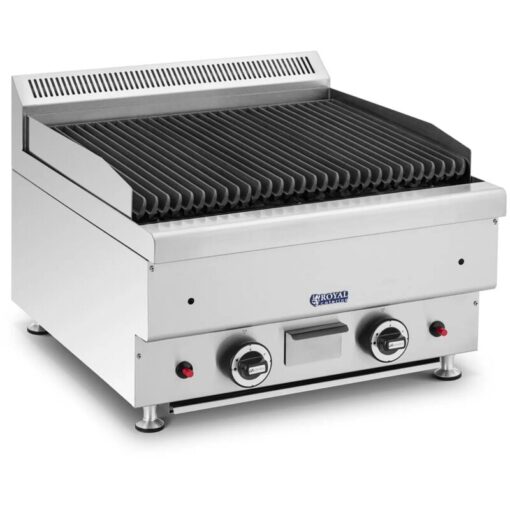 Royal Catering - Lava Stone Grill 2 x 7200 w 50 x 47 cm 4.5 kg Lava stone 0 - 460 °c Lava grill