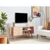 Rubberwood TV Stand Light Wood WESTFIELD