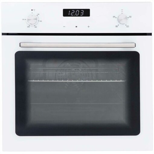 S.i.a - sia SO103WH 60cm White Built In Single Electric True Fan Oven With Digital Timer