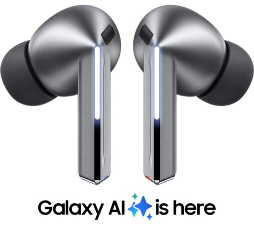 SAMSUNG Galaxy Buds3 Pro Wireless Bluetooth Noise-Cancelling Earbuds - Silver, Silver/Grey