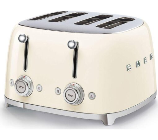 SMEG 50's Retro Style TSF03CRUK 4-Slice Toaster - Cream