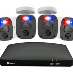 SWANN Enforcer SWDVK-856804MQB 8-channel 4K Ultra HD DVR Security System - 2 TB, 4 Cameras, Black,White