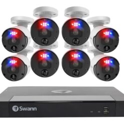 SWANN Enforcer SWNVK-1690008 16-channel 4K Ultra HD NVR Security System - 4 TB, 8 Cameras, Black,White