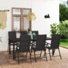 Saigo Rectangular 7 - Piece 7 - Person 185Cm L Outdoor Table Set