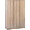 Seconique - Malvern 3 Door Wardrobe in Sonoma Oak Effect Finish Hanging Rail and Shelving