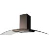 Sia CGH100BL 100cm Black Curved Glass Chimney Cooker Hood Kitchen Extractor Fan