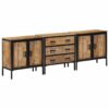 Sideboards 3 pcs 70x35x70 cm Solid Rough Wood Mango Vidaxl