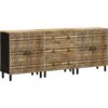 Sideboards 3 pcs Solid Wood Mango vidaXL