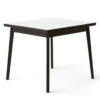 Single Extendable Dining Table with Solid Wood Legs 90x90/164 cm