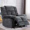 Single Recliner Chairs For Living Room Breathable Fabric Reclining Chair Manual Sofas