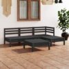 Solid Pine Wood 5-Piece Garden Lounge Set - Outdoor Patio Furniture