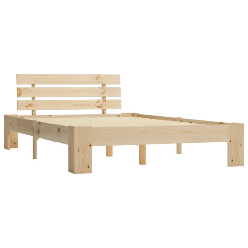 Solid Wood Pine Bed Frame 120X200 Cm - White Finish (No Mattress Included)