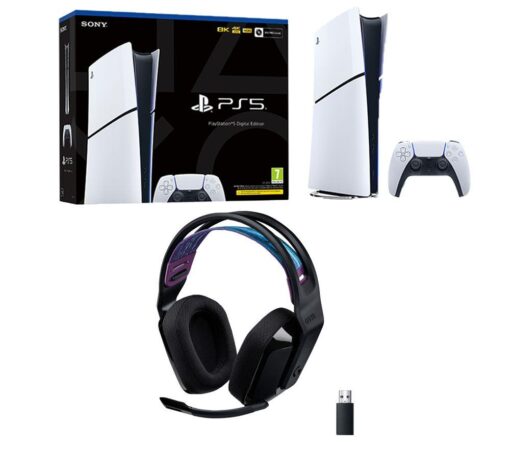 Sony PlayStation 5 (Model Group - Slim) & Logitech G535 Wireless Gaming Headset Bundle, White