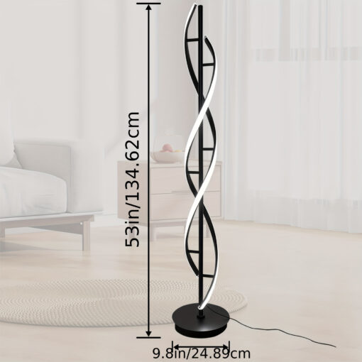 Spiral Floor Lamp 53 Inch, With Remote Control 3 Color Dimmable Standing Lamps, Modern Creative Pole Lamp, 36w Floor Lamps For Living Room, Bedroom,