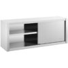 Stainless Steel Wall Hanging Cabinet Sliding Doors 150x45cm