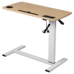 Standing Desk Height Adjustable Stand Over Bed Laptop Table Shelf Electric usb