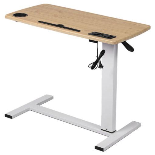 Standing Desk Height Adjustable Stand Over Bed Laptop Table Shelf Electric usb