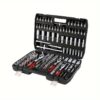 Stanew Stanew Socket And Bit Set Tool Case, Ratchet 1/2-inch And 1/4-inch, 3/8-inch (72 Teeth), 172 Pieces, Chrome Vanadium, Matte Satin