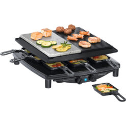 Steba - Premium Quality Electric Raclette Cooking Equipment for 6 people - Steel - L15 x W45 x H30 cm - Black