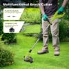 String Trimmer Cordless & Edger 20v 10" Trimmer Power Head 2.0ah Lawn Edger With Grass Cutter Spool Line And 20pcs Plastic Blades Battery & Charger