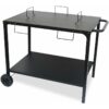 Sweeek - Modular griddle table, Adjustable sideboard for plancha, Black, 100x65.5x76 cm