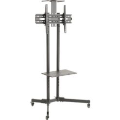 TTAP 665 mm TV Stand with Bracket - Grey Steel, Silver/Grey