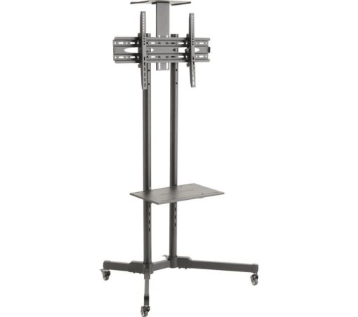 TTAP 665 mm TV Stand with Bracket - Grey Steel, Silver/Grey