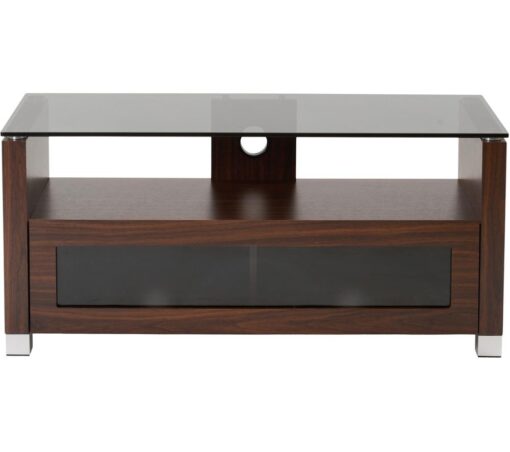 TTAP Elegance 1250 ELECAB-1250-WAL 1250 mm TV Stand - Grey & Walnut, Silver/Grey,Brown