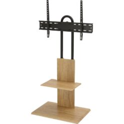 TTAP FS-2-OAK 640 mm TV Stand with Bracket - Black & Oak, Black,Brown