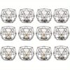 Tealight Holder Geometric Geometric Candle Holder Metal Wire Iron Votivecandle Stand Holders Bulk With Glass Cup For Centerpieces Wedding Christmas