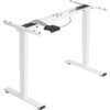 Tectake - Standing Desk Frame - electrically height-adjustable, 3-stage, 100 kg load capacity - desk, computer desk, office desk - white