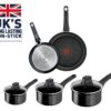 Tefal Titanium Excellence 5 Piece Aluminium Pan Set