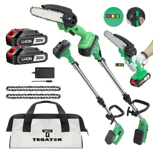 Tegatok Saw 6-in, For Trimming, Retractable And , 5.8ft Saw 2 And 2 Batteries