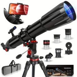 Telescope, Telescope For Adults High Powered, 90mm Aperture 900mm Professional Telescope For Beginners, Magnification , For Planet Observation With