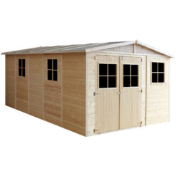 Timbela - Wooden Garden Shed- Apex Shiplap Wooden Shed 17x11 ft/15m2 - Sheds and Outdoor Storage - Wooden garden storage shed, 17 mm planks - Bike