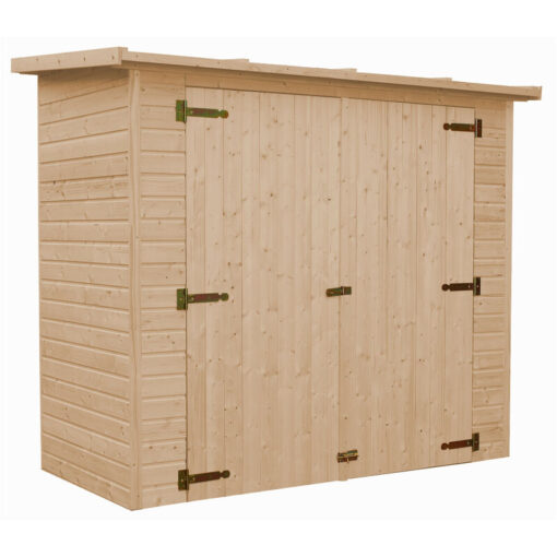 Timbela - Wooden Garden Shed - H194 x 123 x 223 cm / 2.07 m2 - Sheds and Outdoor Storage - Wooden garden storage shed, 17 mm planks - Bike shed,