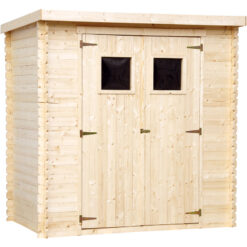 Timbela - Wooden Garden Shed- Pent Shiplap Wooden Shed H200 x 142 x 204cm/2.22 m2 - Wooden garden storage shed, 19 mm planks - Bike shed, Small shed,