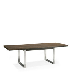 Tivoli Dark & Black Oak 6-10 Extension Table With 6 Upholstered Chairs In Sea Green Velvet Fabric