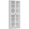 Topeshop - perry - 4 door display cabinet - Classic style - 6 shelves - 80.5x31x200cm - Living room furniture