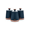 Tower - Cavaletto Set of 3 Canisters Midnight Blue