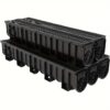 Trench Drain System, Channel Drain With Plastic , 5.9x7.5-inch Hdpe Drainage Trench, 5x39 Trench Drain , With 5 End Caps Black Plastic Trench Drain,