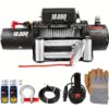 Truck Winch 18000lbs Electric Winch Cable Steel 12v Power Winch With Wireless Remote Control And Powerful Motor For Utv Atv